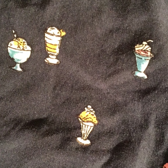 Love Notes button down blouse navy blue ice cream sundae S - Picture 4 of 6